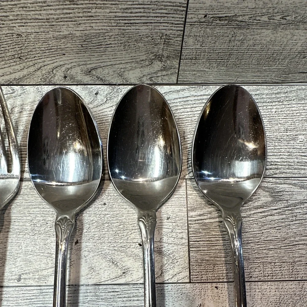 Towle Santa Barbara Stainless Steel Flatware 5PC Vintage *Some Gold Missing*